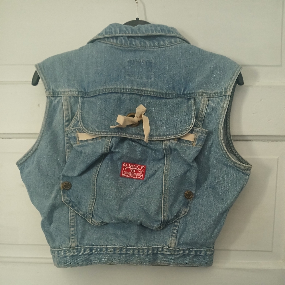 Vintage No Excuses Denim Vest